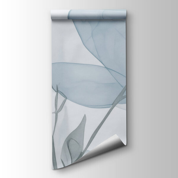 Transparent flowers with leaves