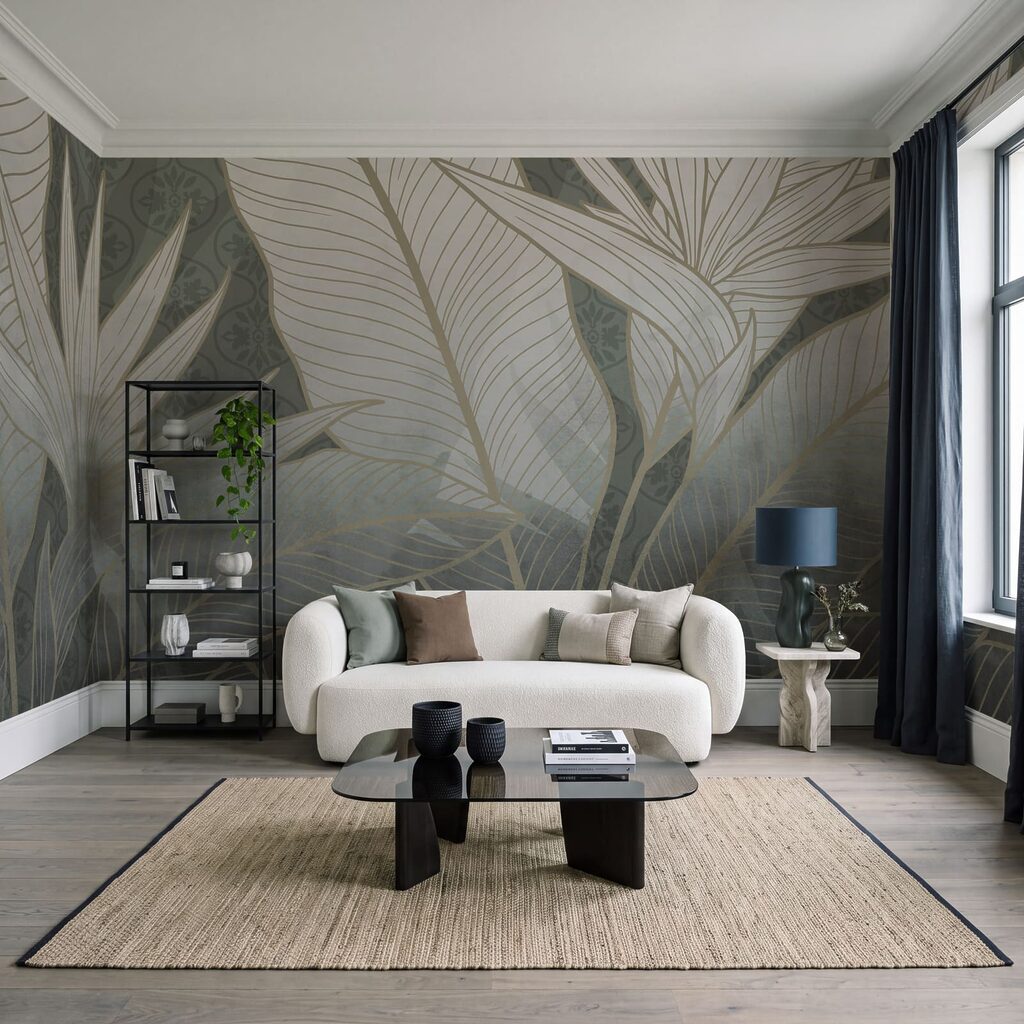 Elegantný botanický motív v jemných odtieňoch Elegantný botanický motív v jemných odtieňoch