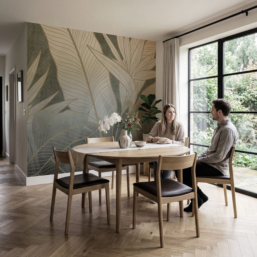 Elegantný botanický motív v jemných odtieňoch Elegantný botanický motív v jemných odtieňoch