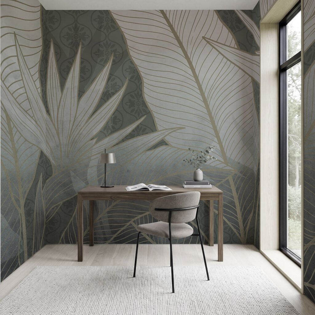 Elegantný botanický motív v jemných odtieňoch Elegantný botanický motív v jemných odtieňoch