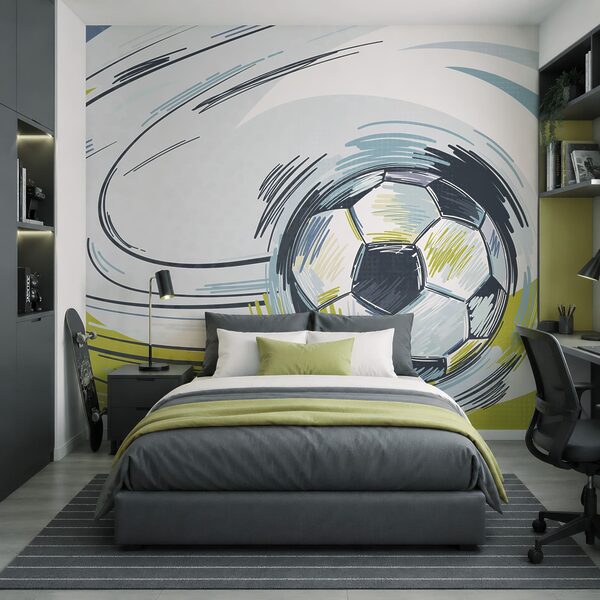 Fototapety Futbalová lopta v pohybe