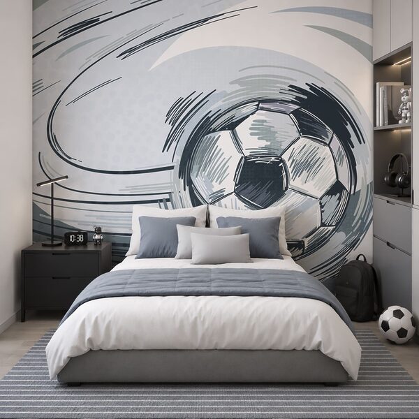 Fototapety Futbalová lopta v tornáde