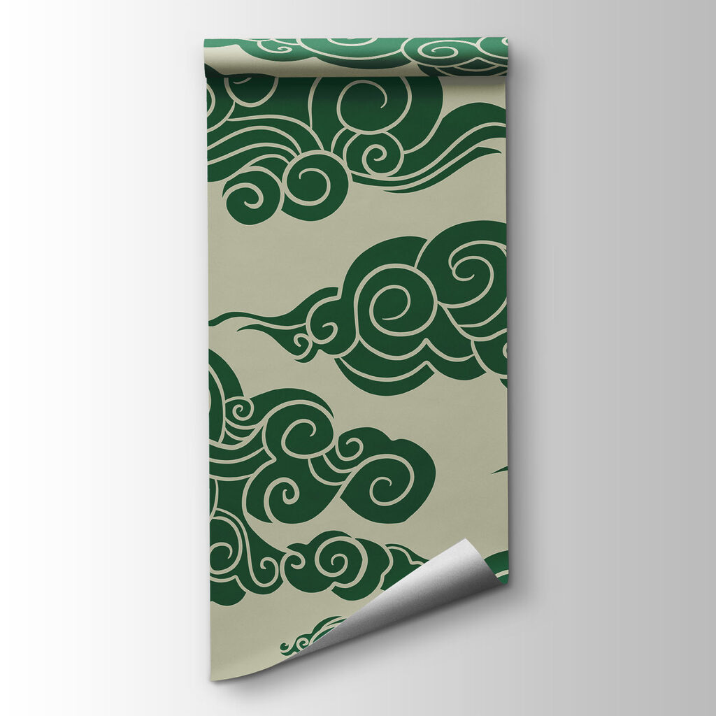 Pattern of green clouds