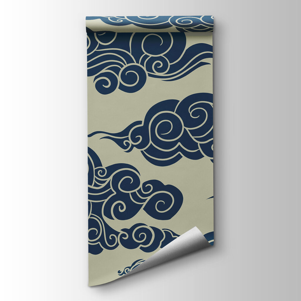 Pattern of clouds and swirls
