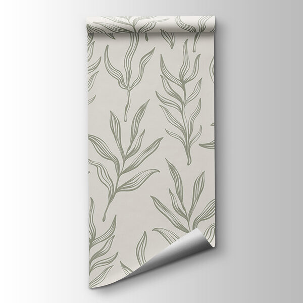 Pattern of leaves on a white background
