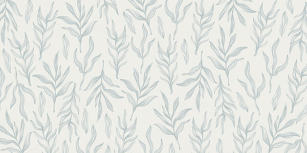 Pattern of leaves on a white background
