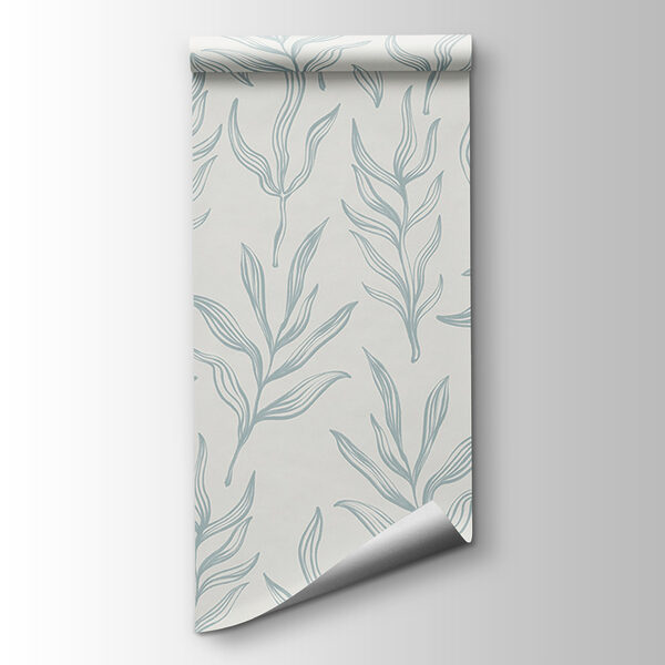 Pattern of leaves on a white background