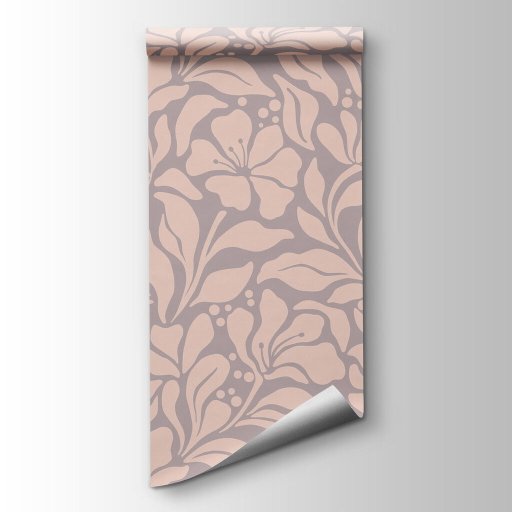 Pattern of flowers on a pink background