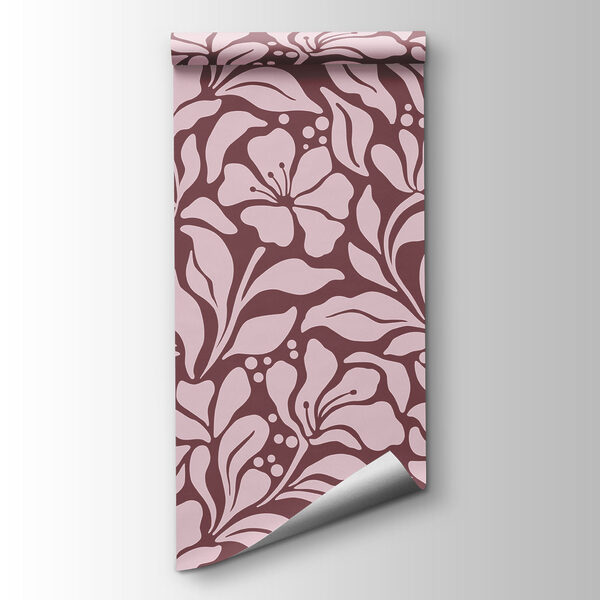 Pattern of flowers on a pink background