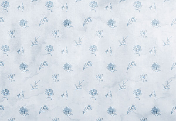 Blue and white floral pattern