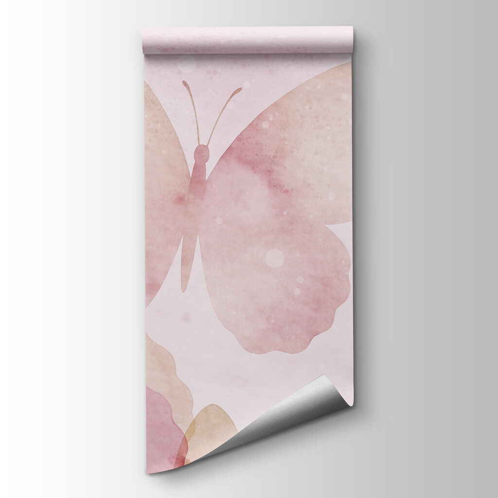 Group of butterflies on a pink background Group of butterflies on a pink background