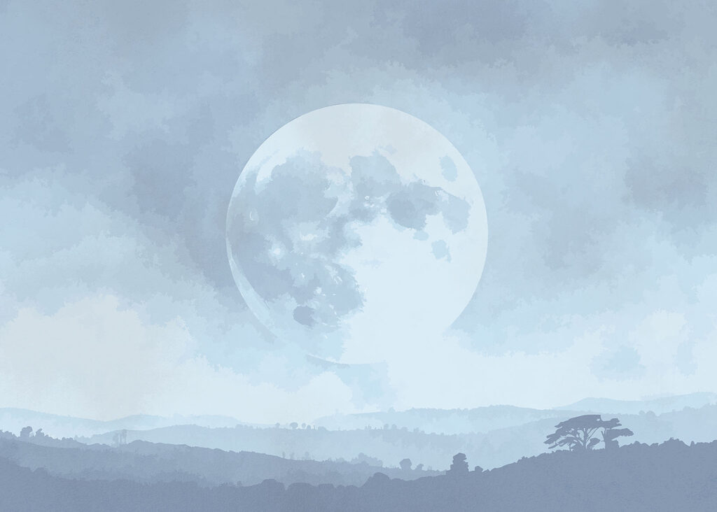 Moon in the sky