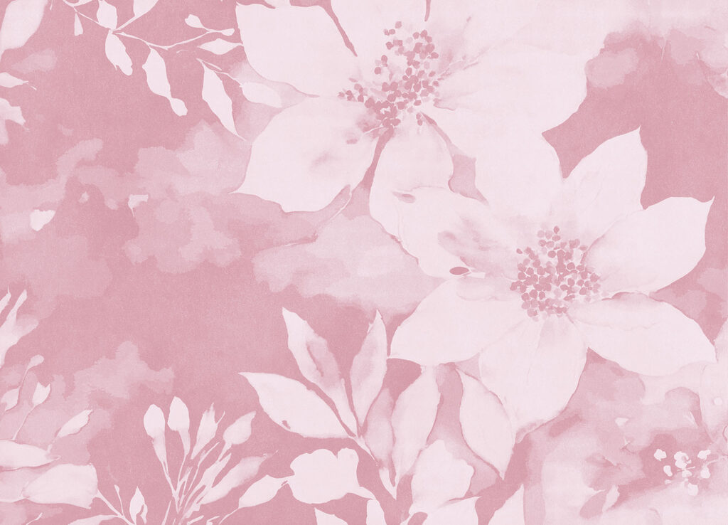 Pink floral pattern with white flowers