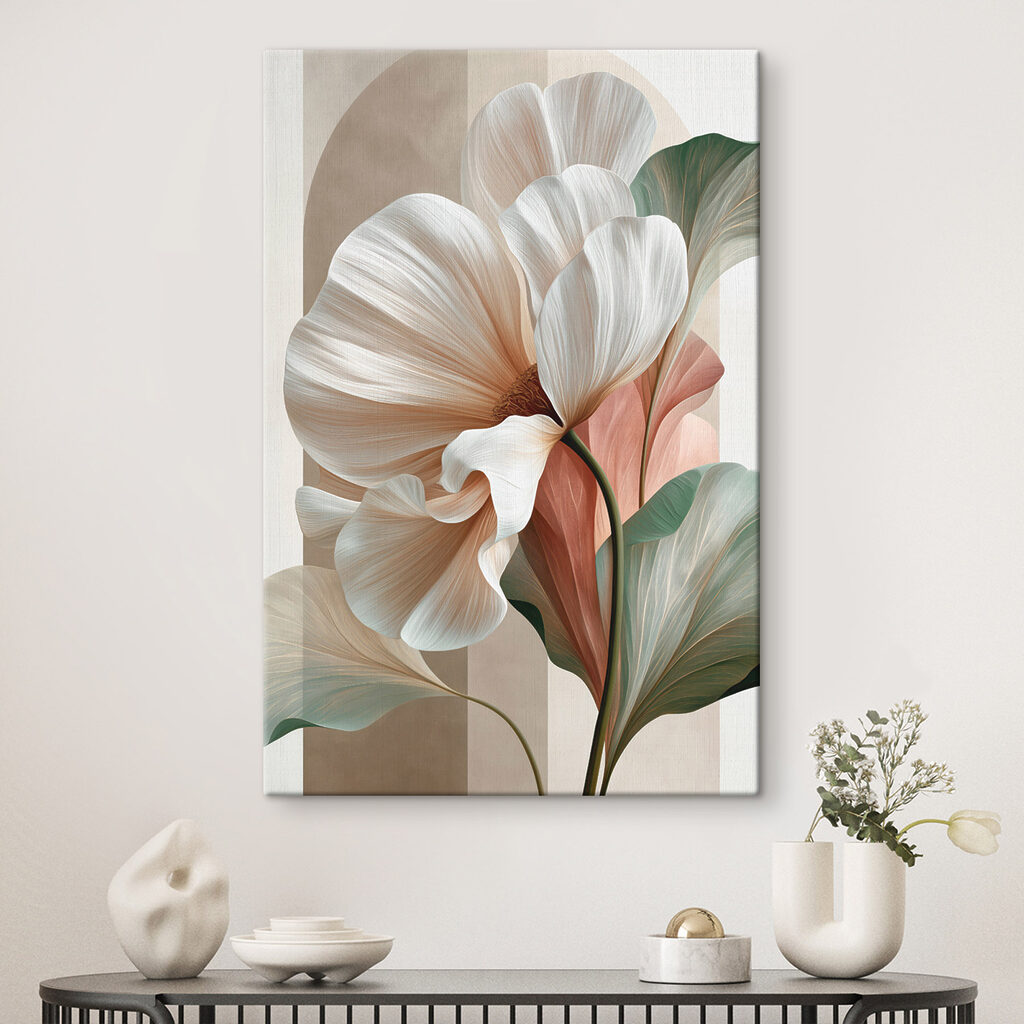 - Elegant blooms in soft hues - Elegant blooms in soft hues