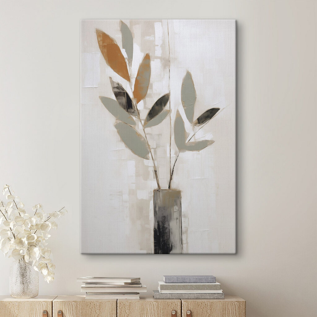Painting of a plant in a vase