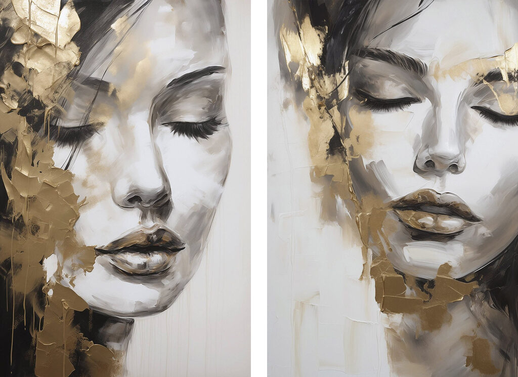 Painting of a woman's face