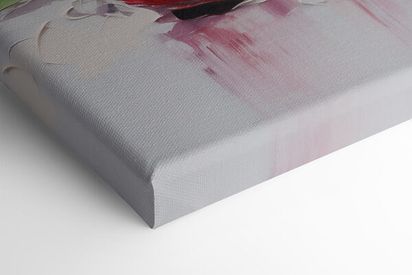 Painting of cherries with leaves