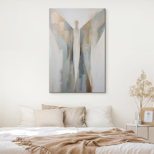 Painting of a person with wings