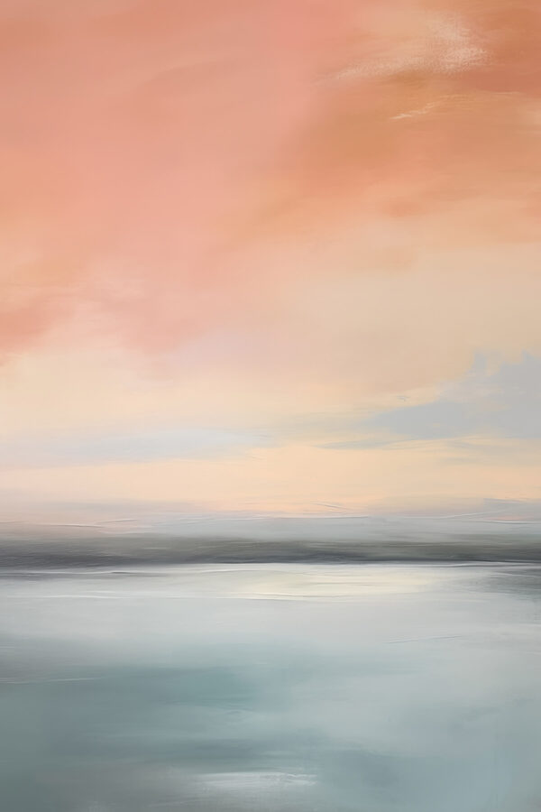 Water and sky with clouds