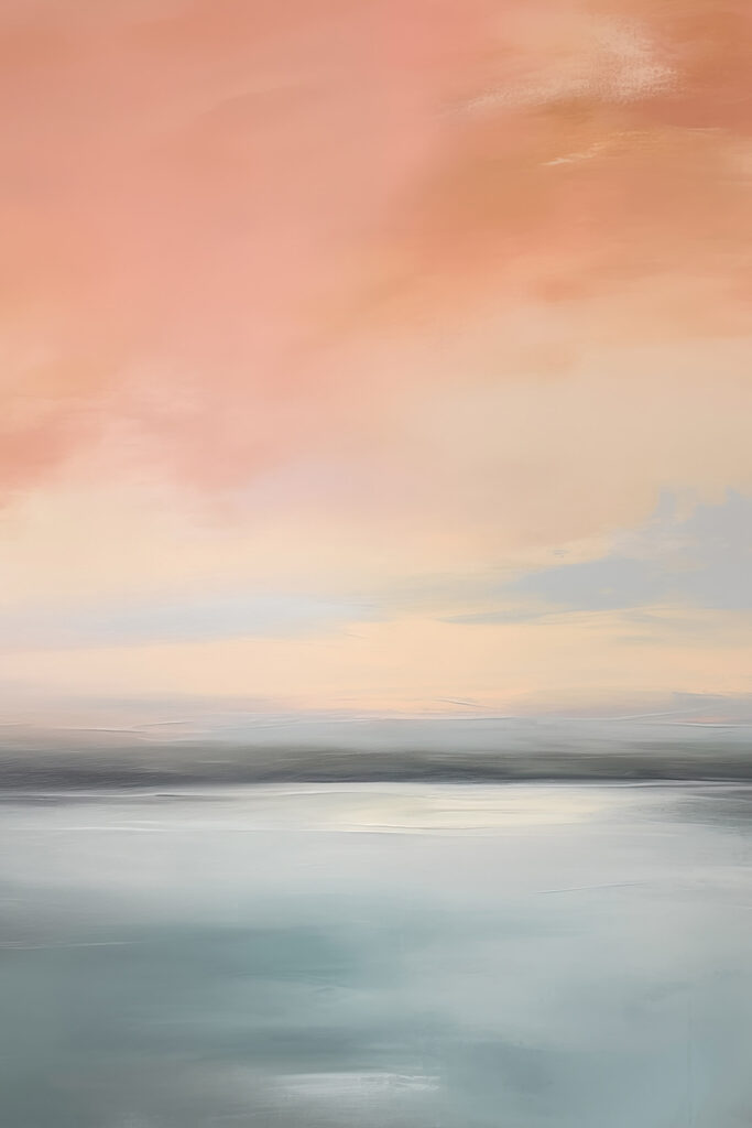 Water and sky with clouds