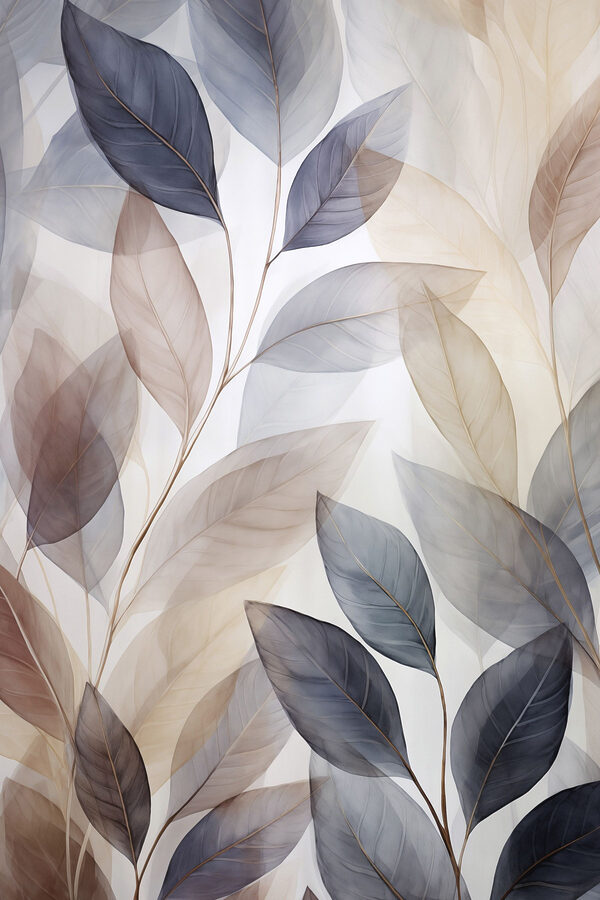 Elegant leaves in soft tones