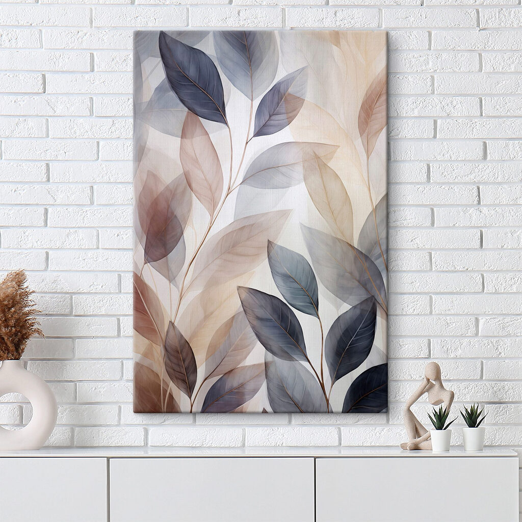 Elegant leaves in soft tones