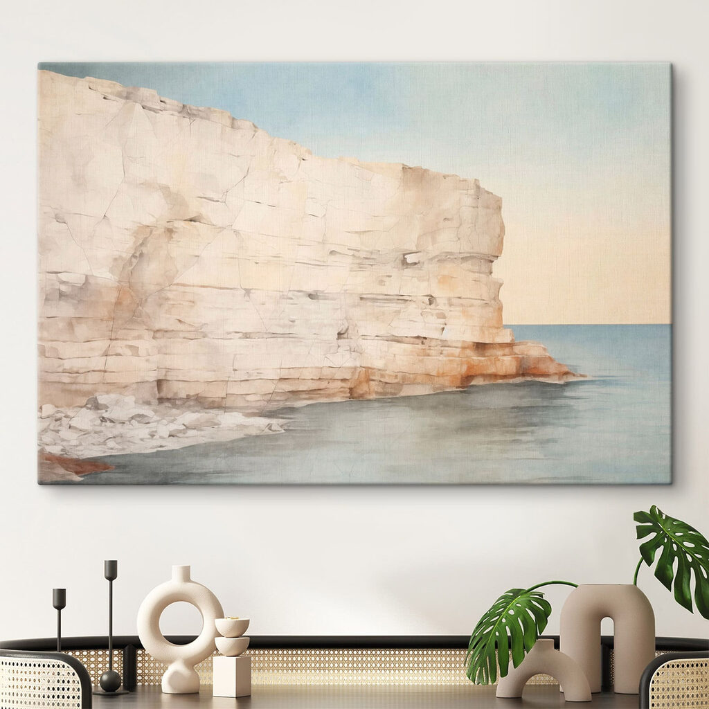 Large rock cliff in the water Large rock cliff in the water