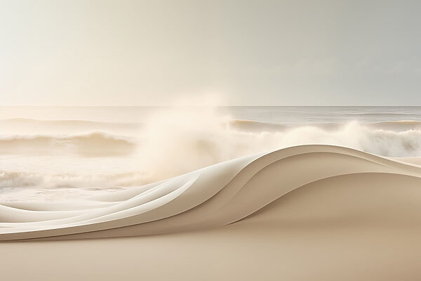 White wave on a beach White wave on a beach