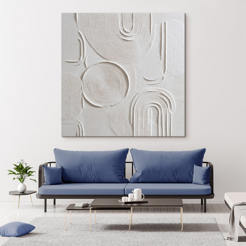 White and grey art
