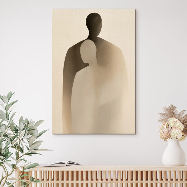 Shadow of a person and a person