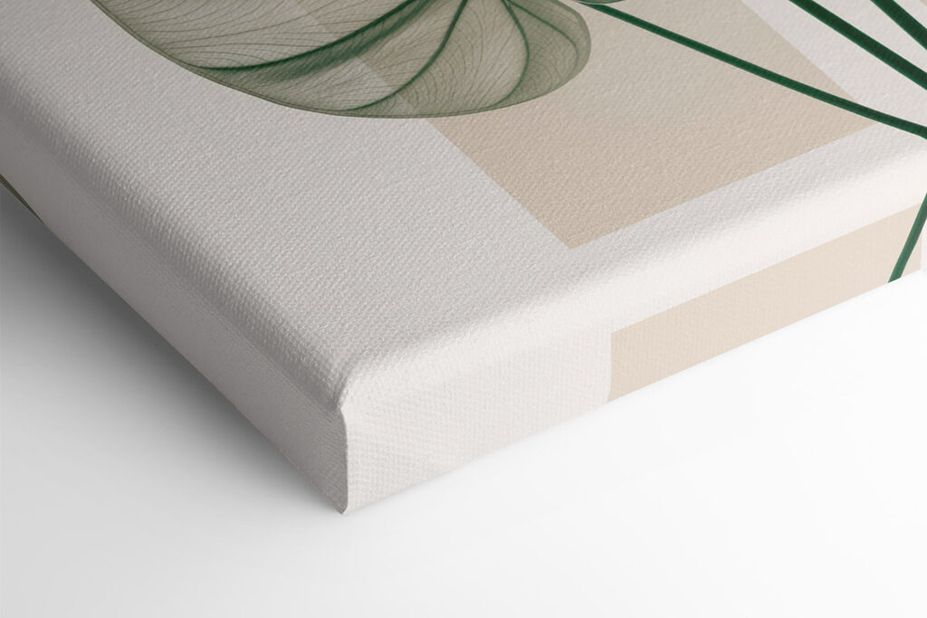 Elegant green leaves on soft background