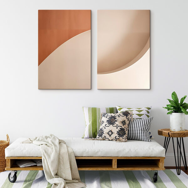 Soft curves and warm tones blend Soft curves and warm tones blend