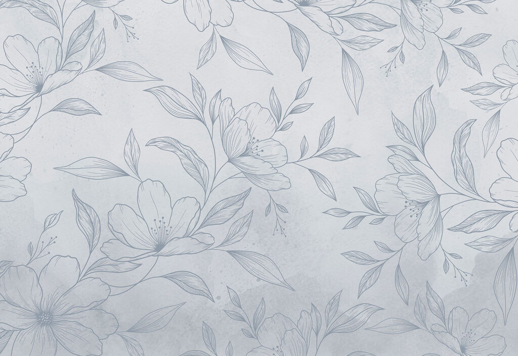 Pattern of flowers and leaves