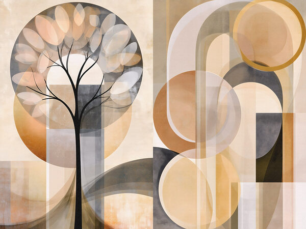 Tree with circles and lines Tree with circles and lines