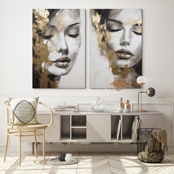 Painting of a woman's face