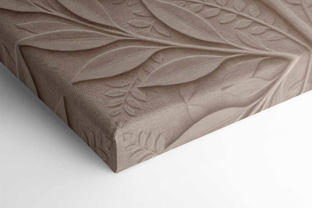 Stone carving of leaves and branches Stone carving of leaves and branches
