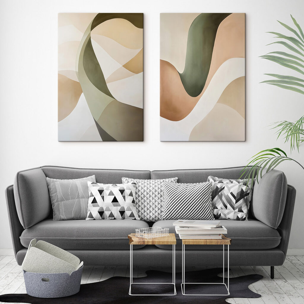 Two images of a painting
