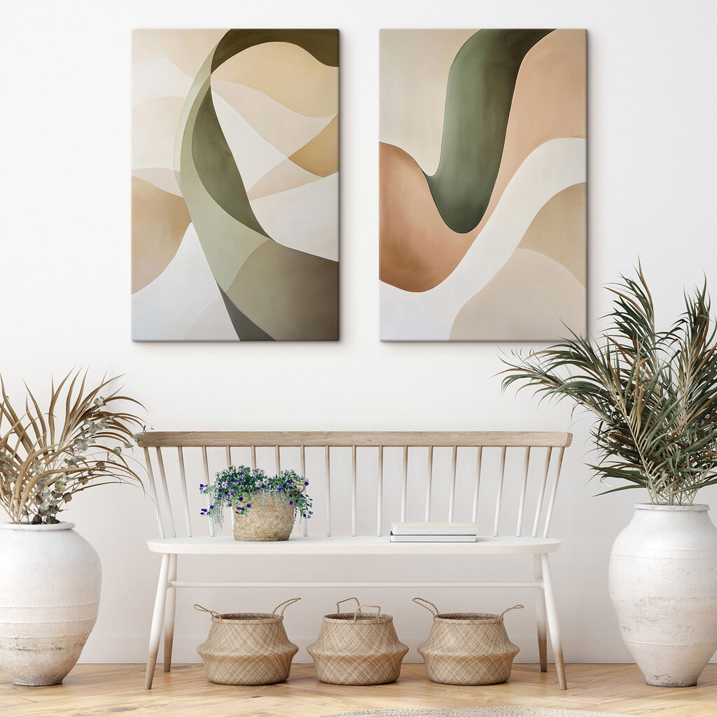 Two images of a painting