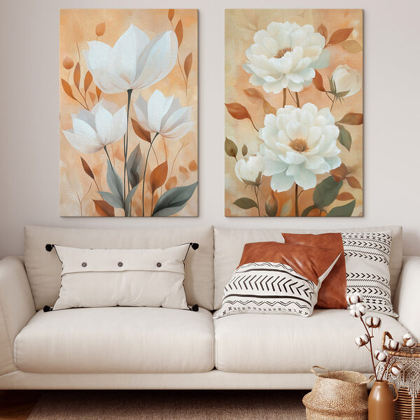 Painting of white flowers
