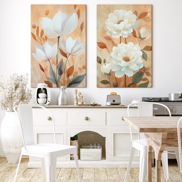 Painting of white flowers