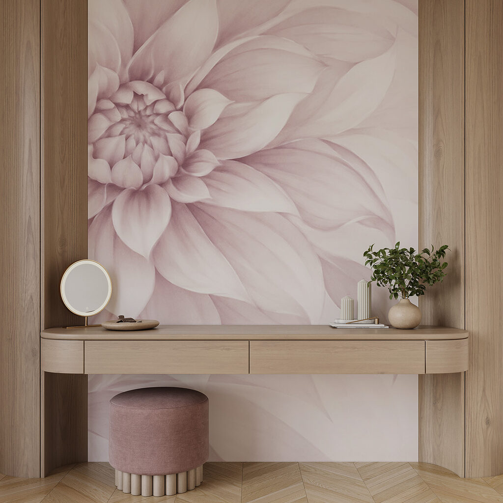 Jemné kvety v jemných ružových odtieňoch
