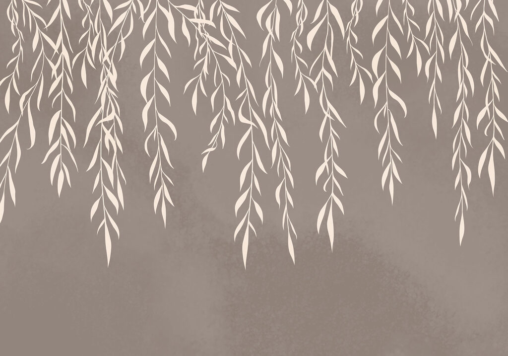 White leaves on a brown background White leaves on a brown background