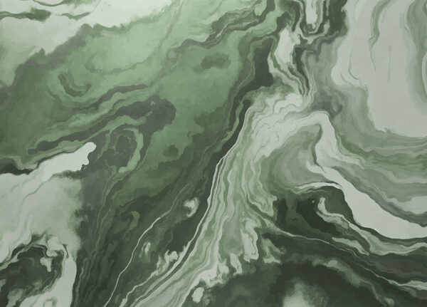 Green and white swirls