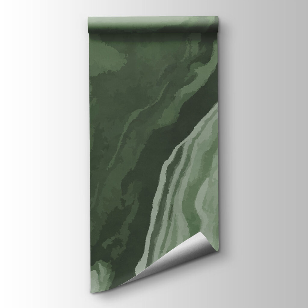 Green and white swirls