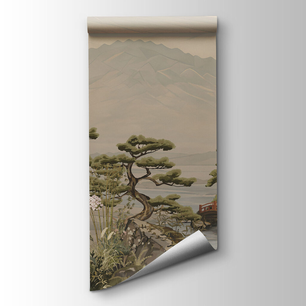 Fototapety Krajina s horou a dedinou (Katalógové číslo: t01063)
