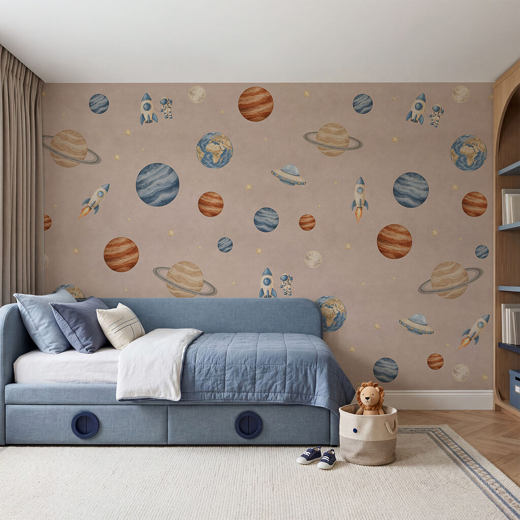 Fototapety Usporiadanie planét a rakiet (Katalógové číslo: t01128v2) Fototapety Usporiadanie planét a rakiet (Katalógové číslo: t01128v2)