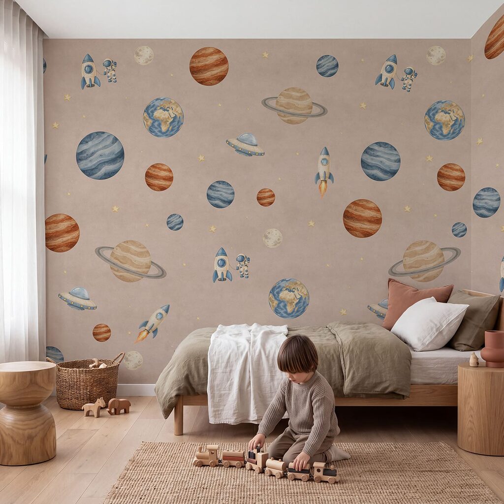 Fototapety Usporiadanie planét a rakiet (Katalógové číslo: t01128v2) Fototapety Usporiadanie planét a rakiet (Katalógové číslo: t01128v2)
